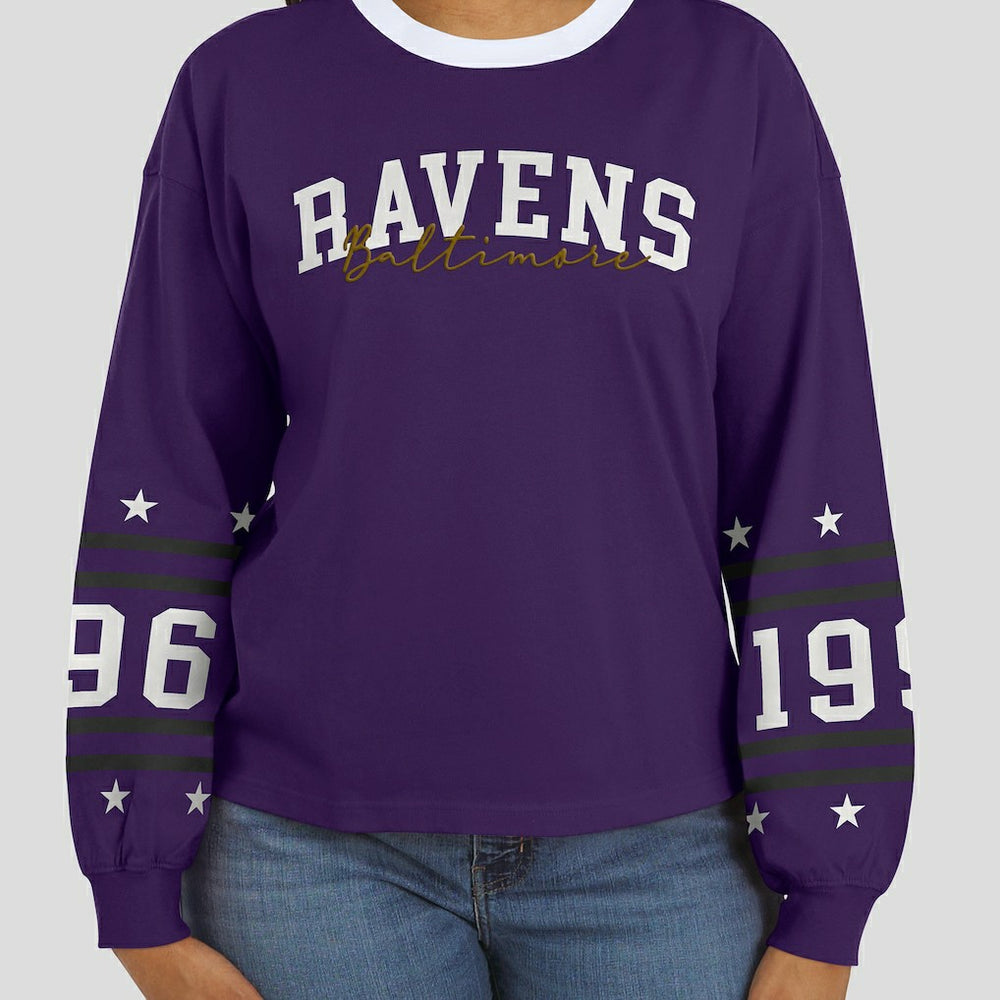 Baltimore Ravens  WEAR by Erin Andrews Women's Sport Long-Sleeve T-Shirt