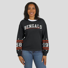 Cincinnati Bengals  WEAR by Erin Andrews Women's Sport Long-Sleeve T-Shirt