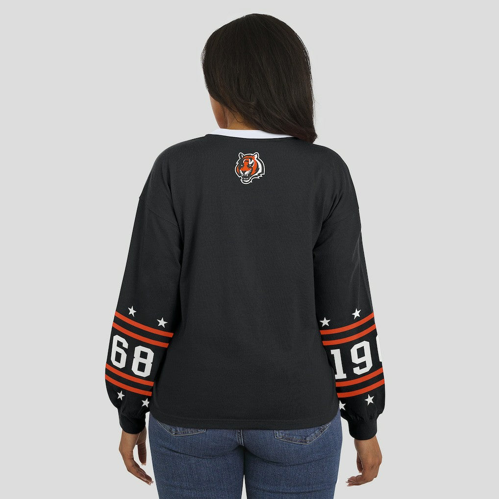 Cincinnati Bengals  WEAR by Erin Andrews Women's Sport Long-Sleeve T-Shirt