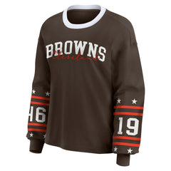 Cleveland Browns  WEAR by Erin Andrews Women's Sport Long-Sleeve T-Shirt