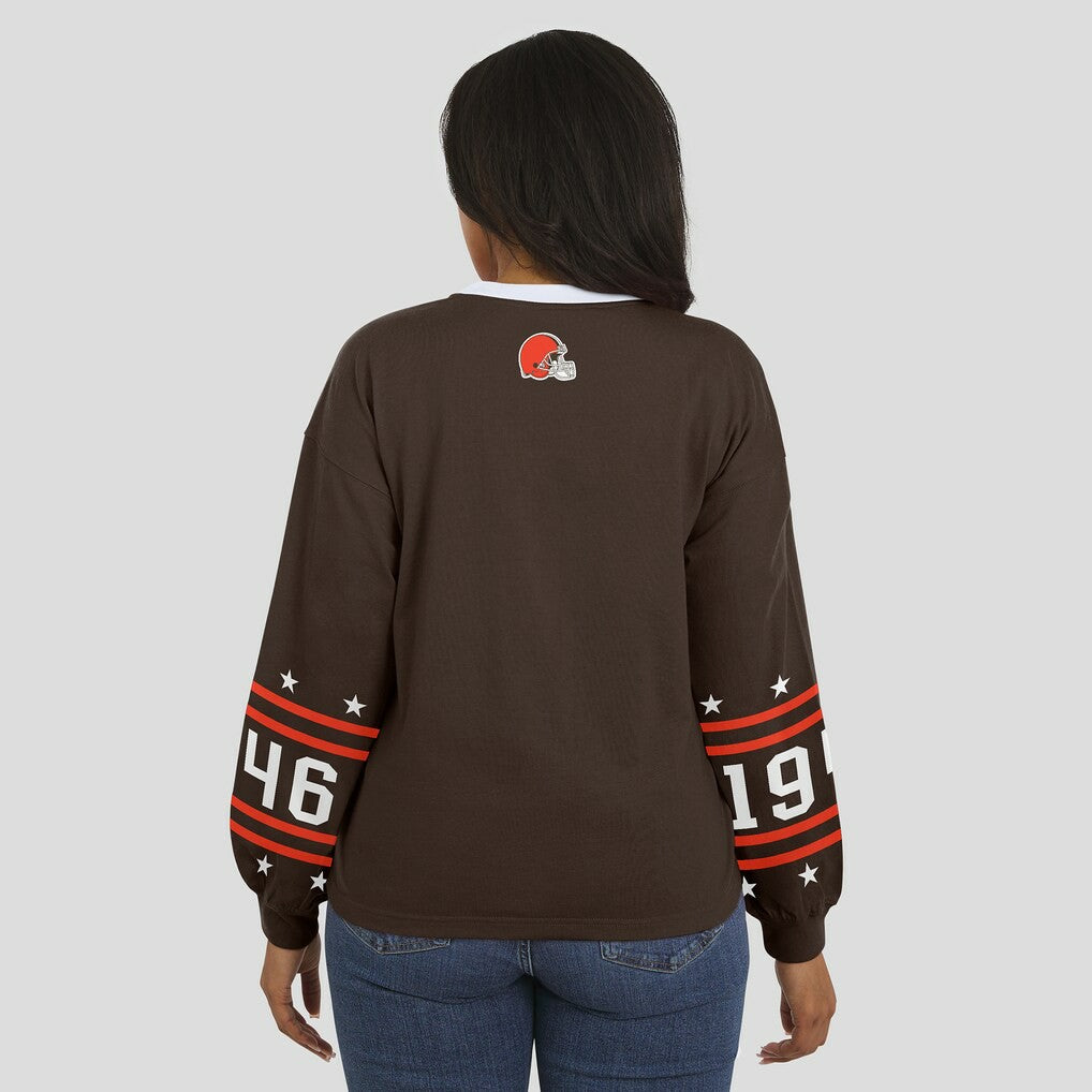 Cleveland Browns  WEAR by Erin Andrews Women's Sport Long-Sleeve T-Shirt