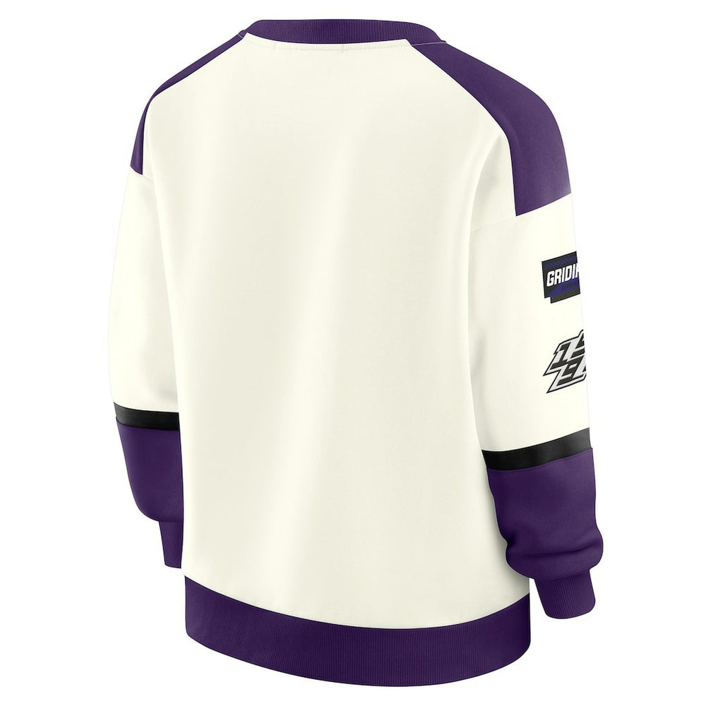 Baltimore Ravens  WEAR by Erin Andrews Women's Racing Crew V-Neck Sweatshirt