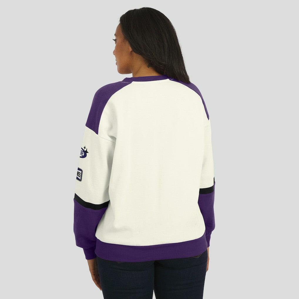 Baltimore Ravens  WEAR by Erin Andrews Women's Racing Crew V-Neck Sweatshirt