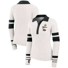 New Orleans Saints  WEAR by Erin Andrews Women's Ribbed Henley Polo Sweater