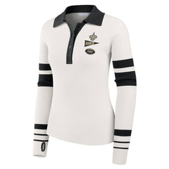 New Orleans Saints  WEAR by Erin Andrews Women's Ribbed Henley Polo Sweater