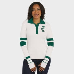 New York Jets  WEAR by Erin Andrews Women's Ribbed Henley Polo Sweater