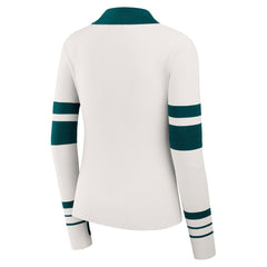 Philadelphia Eagles  WEAR by Erin Andrews Women's Ribbed Henley Polo Sweater