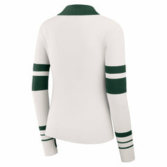 Green Bay Packers  WEAR by Erin Andrews Women's Ribbed Henley Polo Sweater