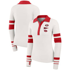 San Francisco 49ers  WEAR by Erin Andrews Women's Ribbed Henley Polo Sweater