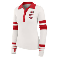 San Francisco 49ers  WEAR by Erin Andrews Women's Ribbed Henley Polo Sweater