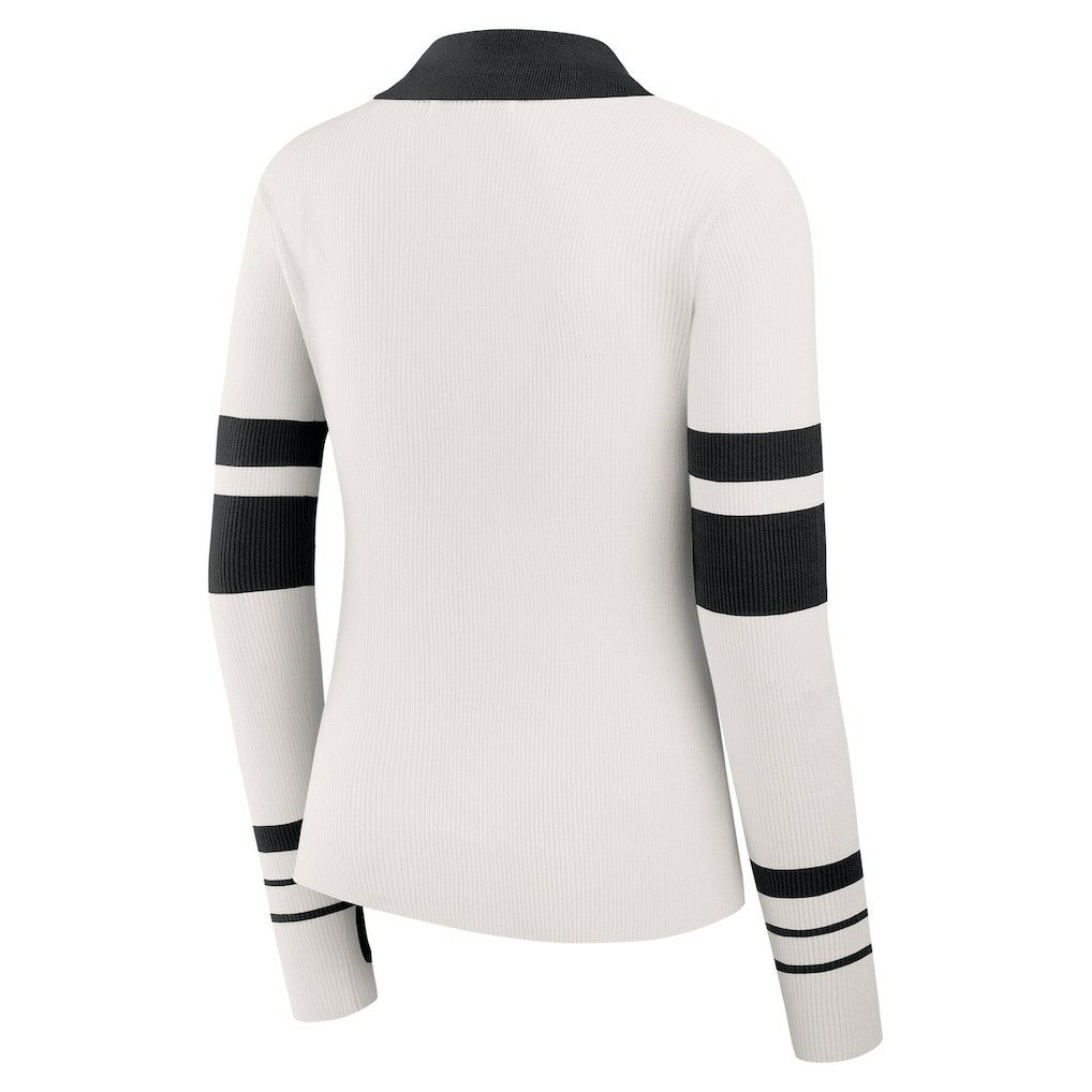 Cincinnati Bengals  WEAR by Erin Andrews Women's Ribbed Henley Polo Sweater