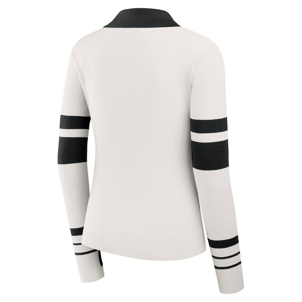 Cincinnati Bengals  WEAR by Erin Andrews Women's Ribbed Henley Polo Sweater