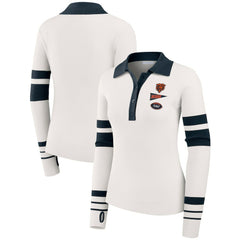 Chicago Bears  WEAR by Erin Andrews Women's Ribbed Henley Polo Sweater