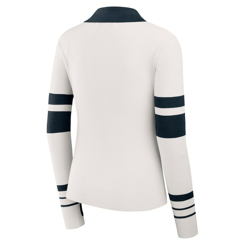Chicago Bears  WEAR by Erin Andrews Women's Ribbed Henley Polo Sweater