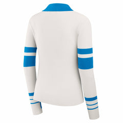 Detroit Lions  WEAR by Erin Andrews Women's Ribbed Henley Polo Sweater