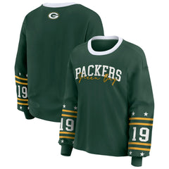 Green Bay Packers  WEAR by Erin Andrews Women's Plus Size Sport Long-Sleeve T-Shirt
