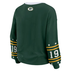 Green Bay Packers  WEAR by Erin Andrews Women's Plus Size Sport Long-Sleeve T-Shirt
