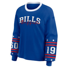 Buffalo Bills  WEAR by Erin Andrews Women's Plus Size Sport Long-Sleeve T-Shirt