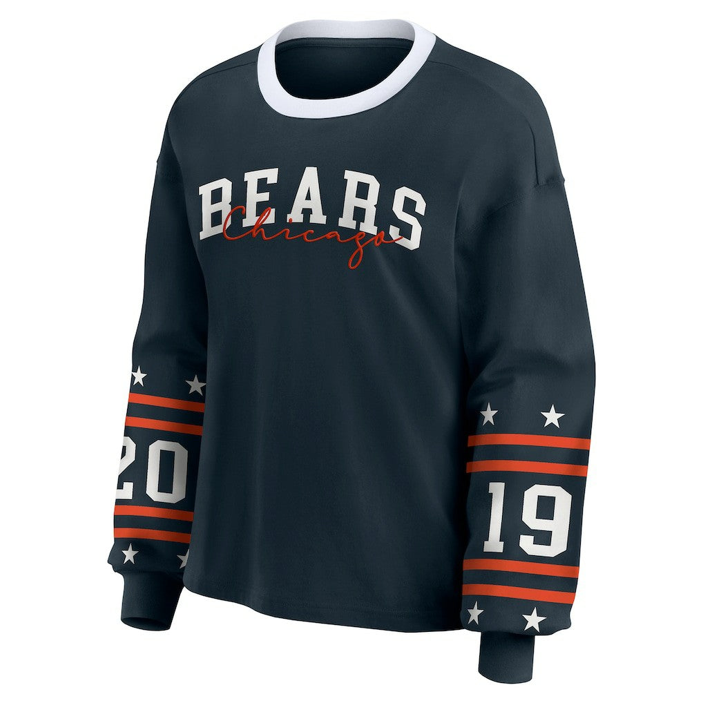Chicago Bears  WEAR by Erin Andrews Women's Plus Size Sport Long-Sleeve T-Shirt