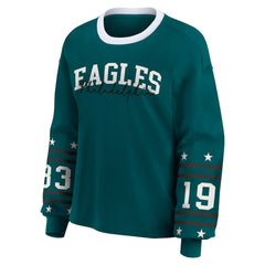 Philadelphia Eagles  WEAR by Erin Andrews Women's Plus Size Sport Long-Sleeve T-Shirt