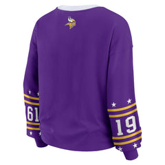 Minnesota Vikings  WEAR by Erin Andrews Women's Plus Size Sport Long-Sleeve T-Shirt