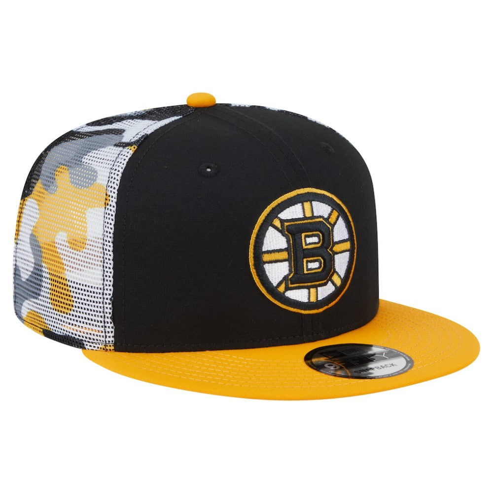 Boston Bruins New Era Camo Meshback 9FIFTY Snapback Hat For Sale