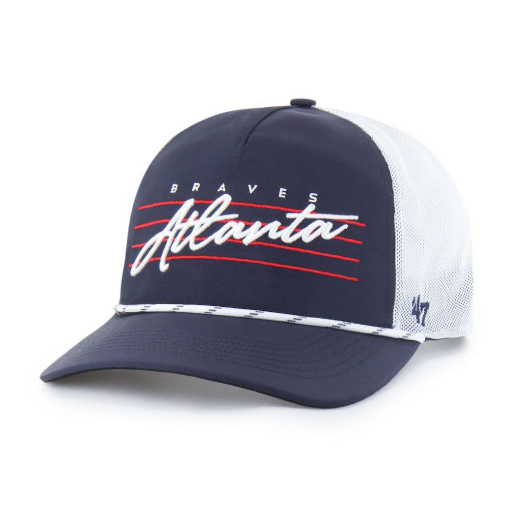Atlanta Braves '47 Brrr Downburst Mesh Hitch Adjustable Hat | MLB Outlet