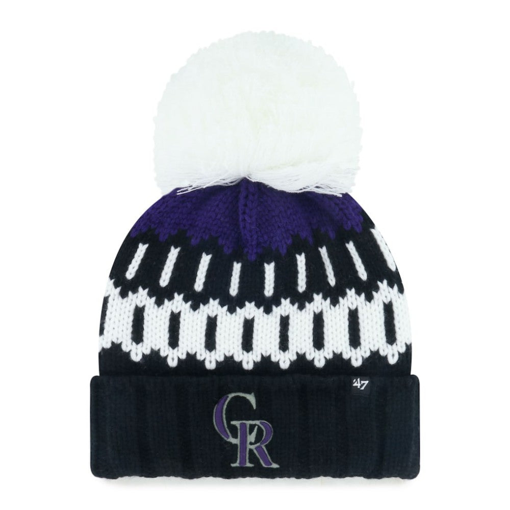 Colorado Rockies '47 Women's Felicity Cuffed Knit Hat with Pom | MLB For sale