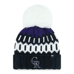 Colorado Rockies '47 Women's Felicity Cuffed Knit Hat with Pom | MLB For sale