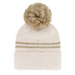 Atlanta Braves '47 Women's Latte Cuffed Knit Hat with Pom | MLB Outlet