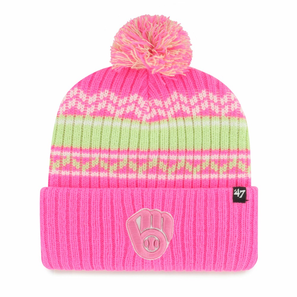 Milwaukee Brewers '47 Youth Polar Vortex Cuffed Knit Hat with Pom | MLB Online