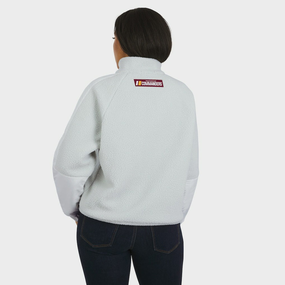 Washington Commanders  WEAR by Erin Andrews Women's Polar Fleece Half-Zip Jacket