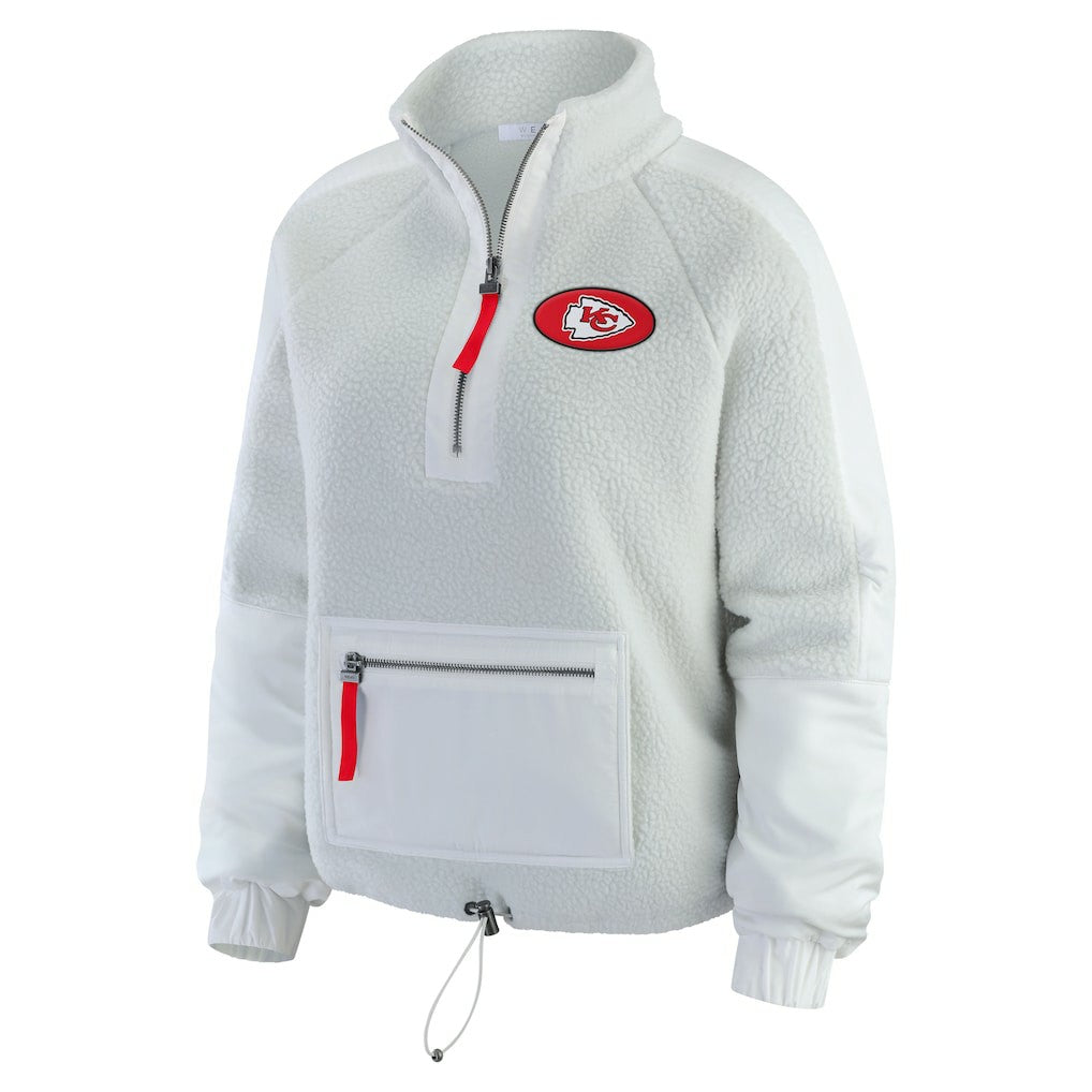 Kansas City Chiefs  WEAR by Erin Andrews Women's Polar Fleece Half-Zip Jacket