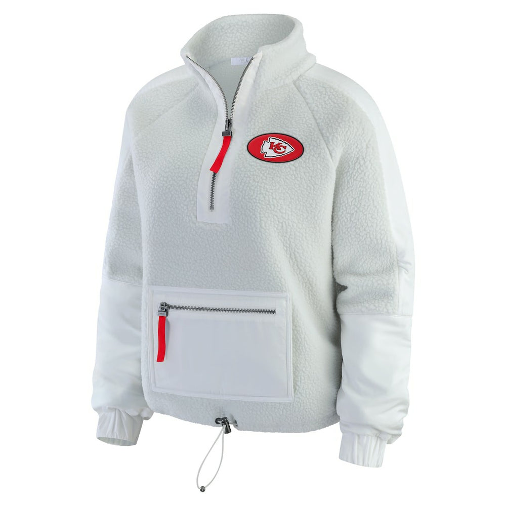 Kansas City Chiefs  WEAR by Erin Andrews Women's Polar Fleece Half-Zip Jacket