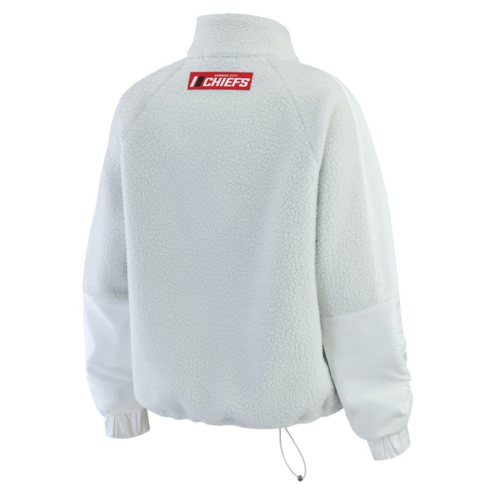 Kansas City Chiefs  WEAR by Erin Andrews Women's Polar Fleece Half-Zip Jacket