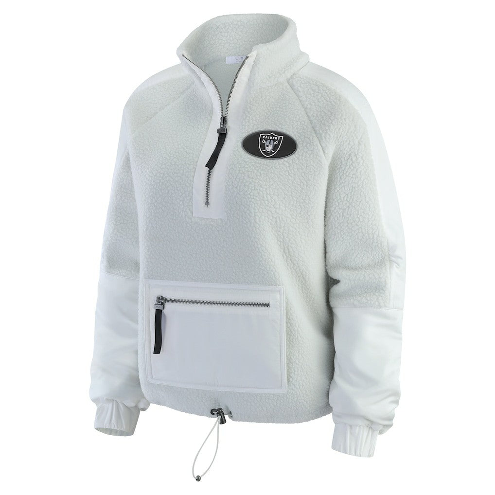 Las Vegas Raiders  WEAR by Erin Andrews Women's Polar Fleece Half-Zip Jacket