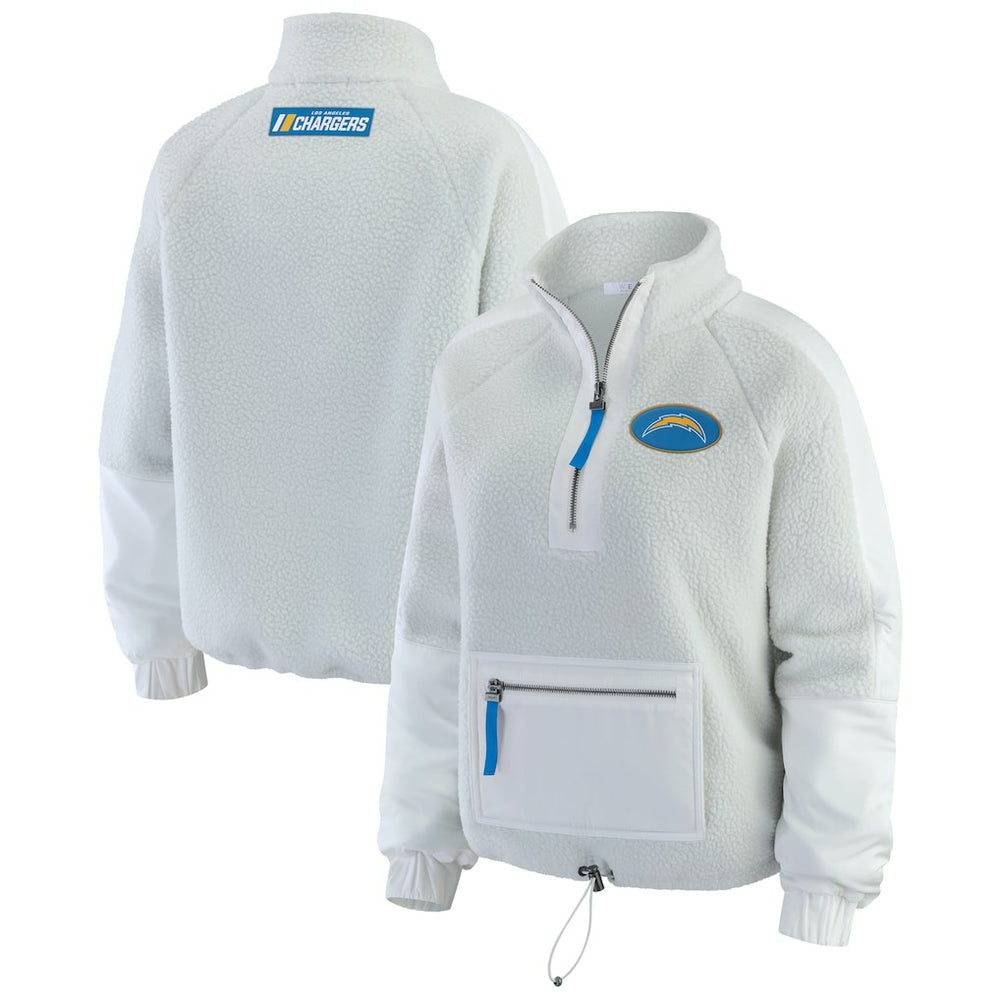 Los Angeles Chargers  WEAR by Erin Andrews Women's Polar Fleece Half-Zip Jacket