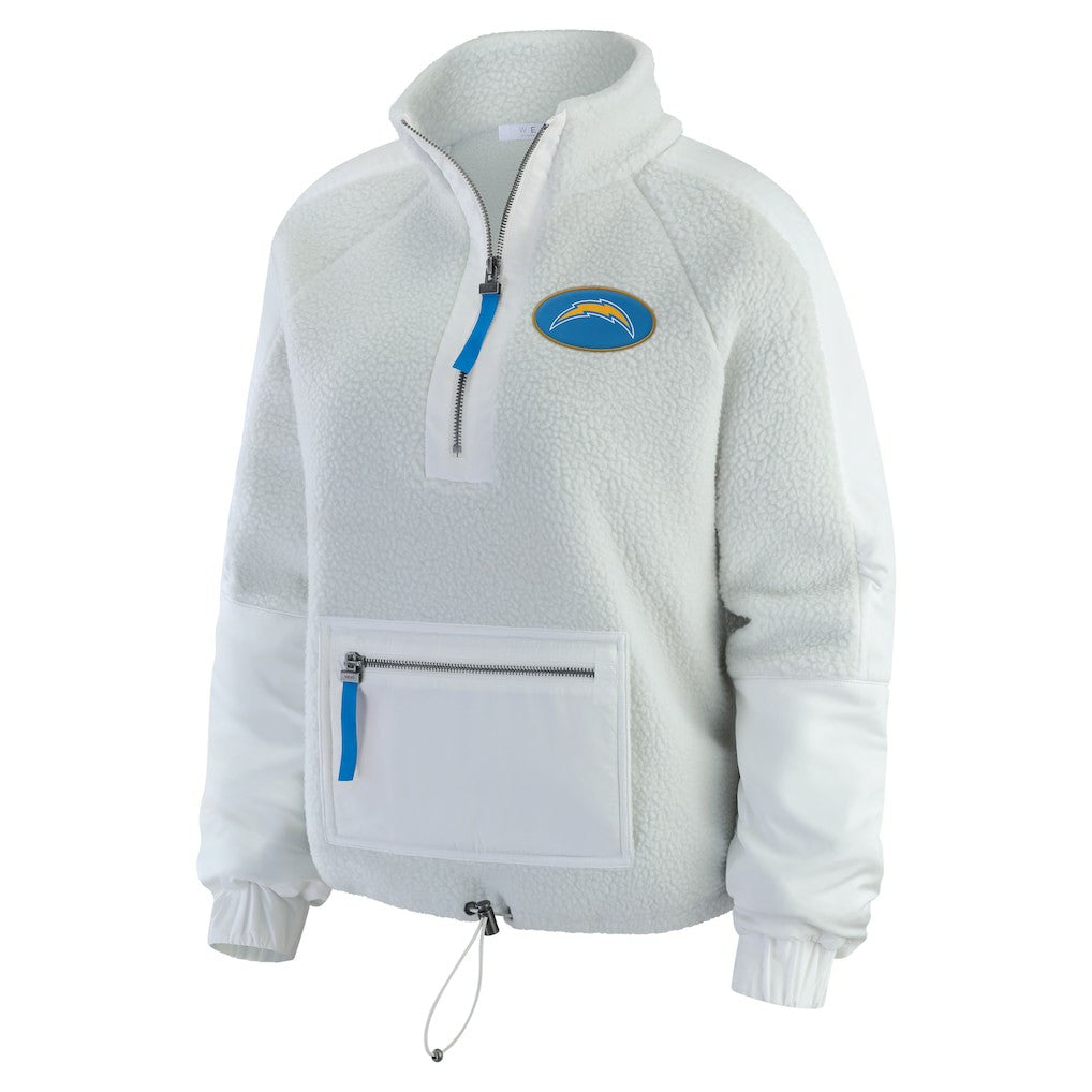 Los Angeles Chargers  WEAR by Erin Andrews Women's Polar Fleece Half-Zip Jacket