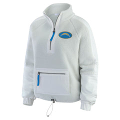 Los Angeles Chargers  WEAR by Erin Andrews Women's Polar Fleece Half-Zip Jacket
