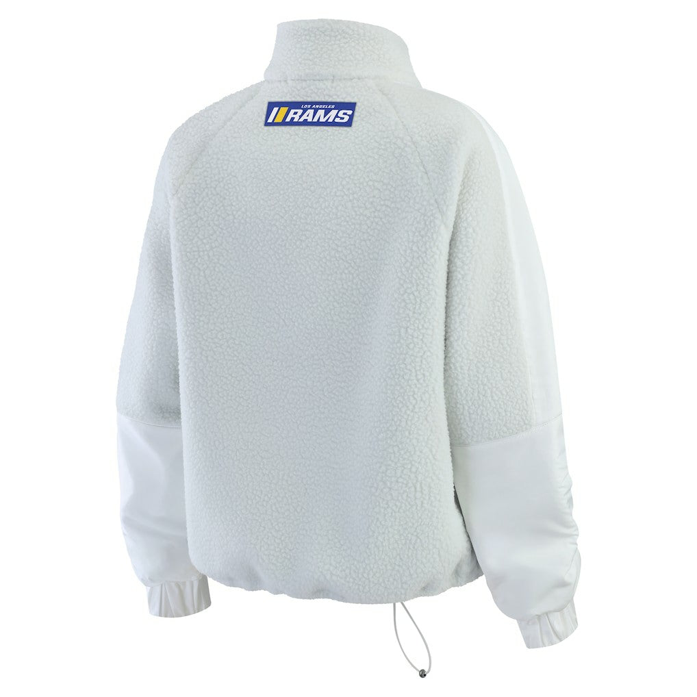 Los Angeles Rams  WEAR by Erin Andrews Women's Polar Fleece Half-Zip Jacket