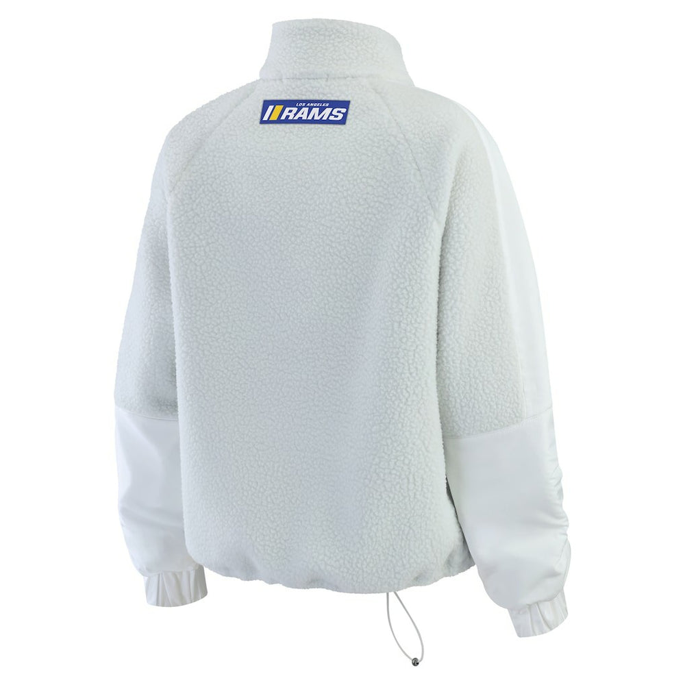 Los Angeles Rams  WEAR by Erin Andrews Women's Polar Fleece Half-Zip Jacket