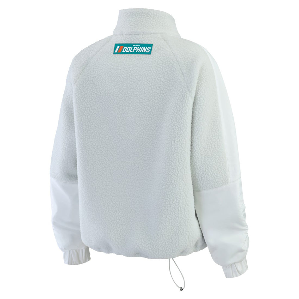Miami Dolphins  WEAR by Erin Andrews Women's Polar Fleece Half-Zip Jacket