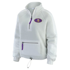 Minnesota Vikings  WEAR by Erin Andrews Women's Polar Fleece Half-Zip Jacket