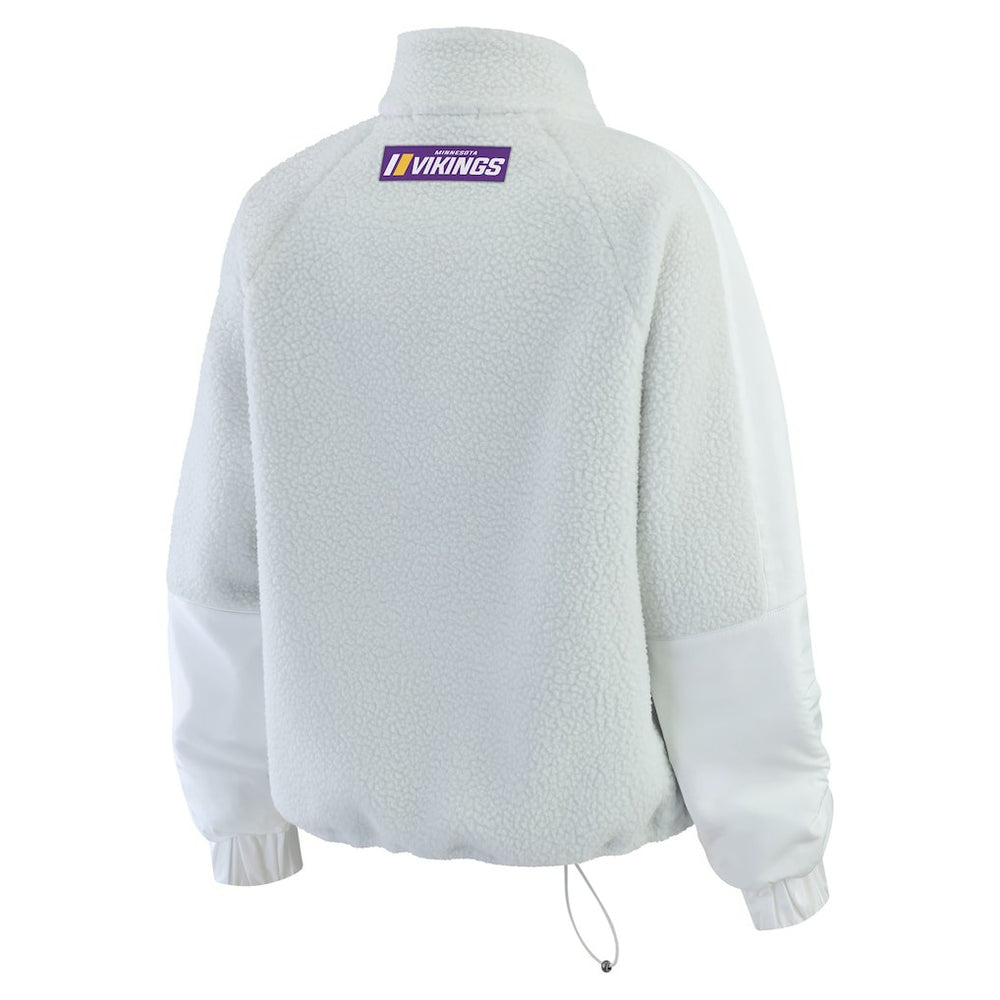 Minnesota Vikings  WEAR by Erin Andrews Women's Polar Fleece Half-Zip Jacket