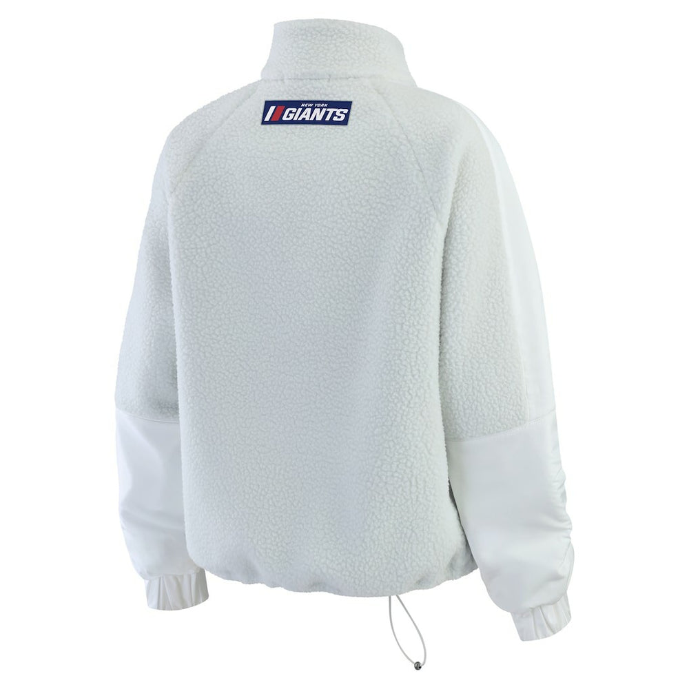 New York Giants  WEAR by Erin Andrews Women's Polar Fleece Half-Zip Jacket