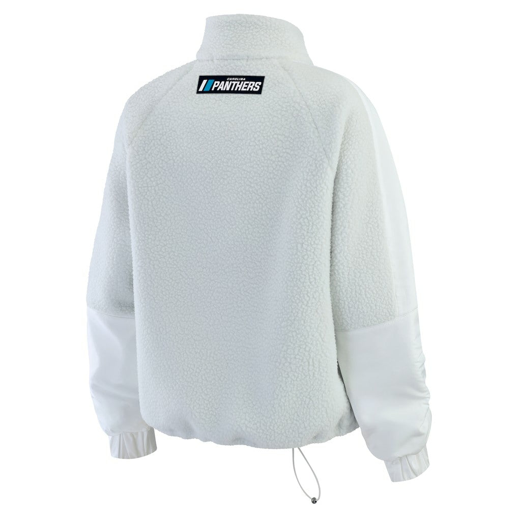 Carolina Panthers  WEAR by Erin Andrews Women's Polar Fleece Half-Zip Jacket