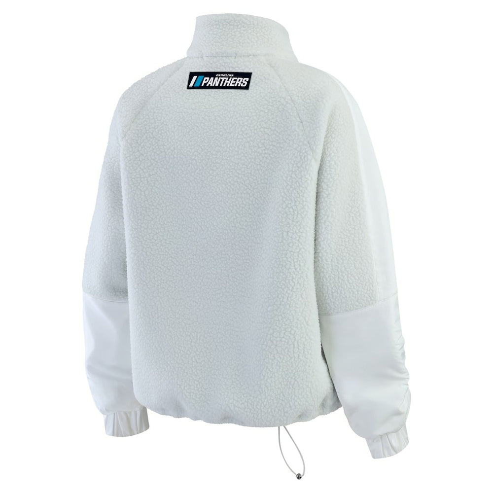 Carolina Panthers  WEAR by Erin Andrews Women's Polar Fleece Half-Zip Jacket