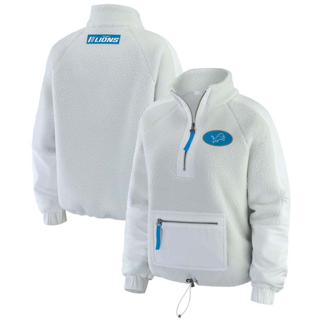 Detroit Lions  WEAR by Erin Andrews Women's Polar Fleece Half-Zip Jacket