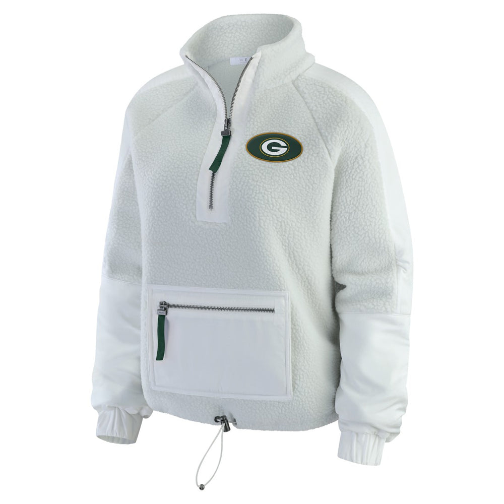 Green Bay Packers  WEAR by Erin Andrews Women's Polar Fleece Half-Zip Jacket