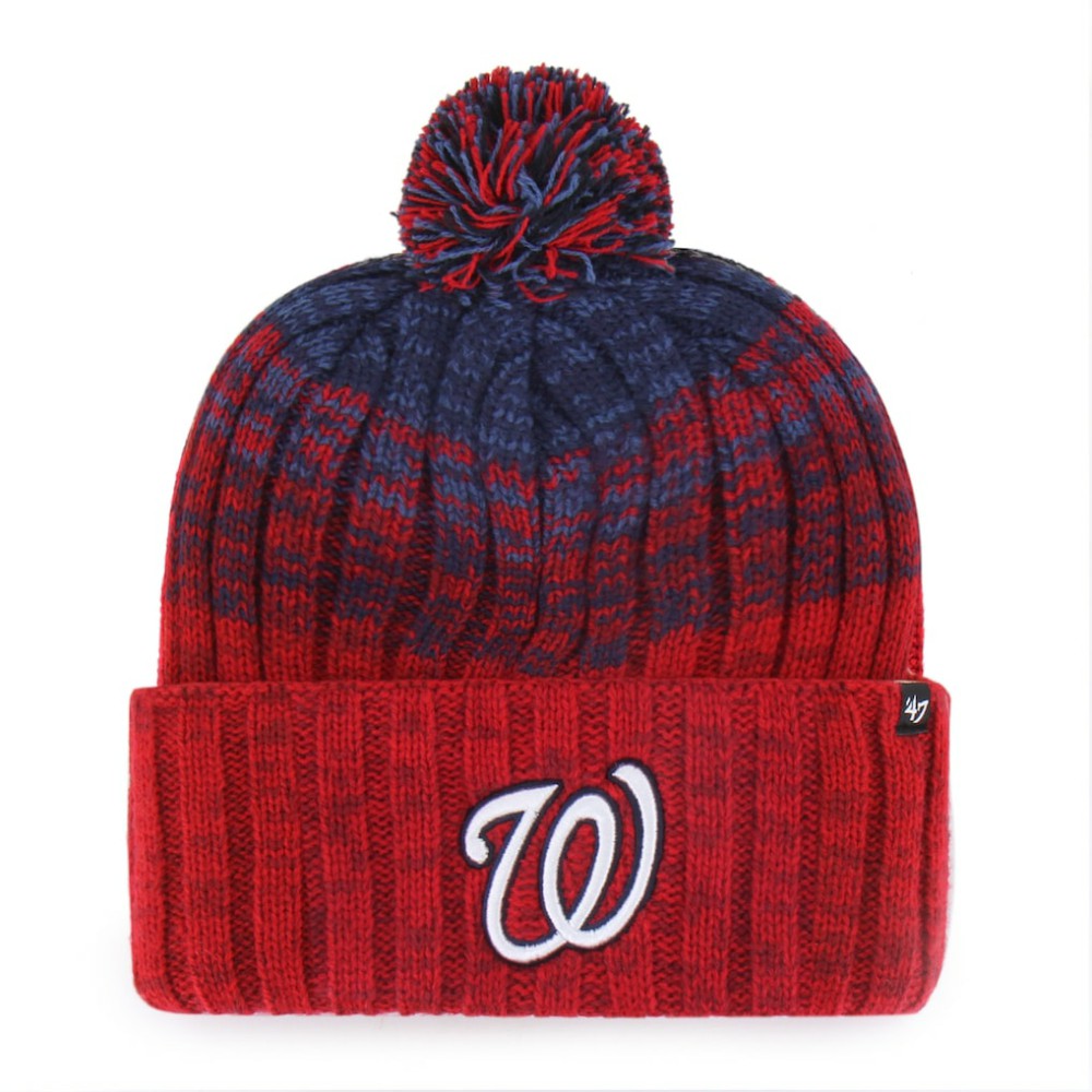 Washington Nationals '47 Cascade Cuffed Knit Hat with Pom | MLB Outlet